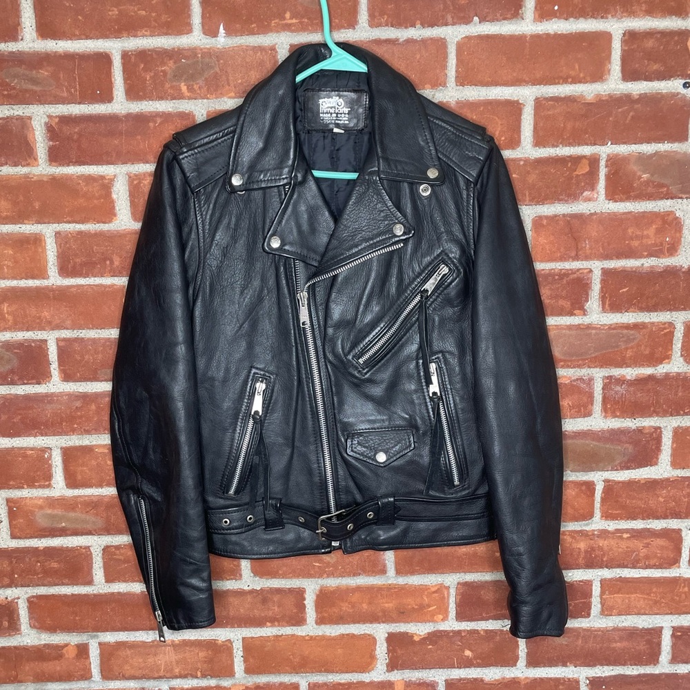 Vintage 90's genuine leather moto jacket
